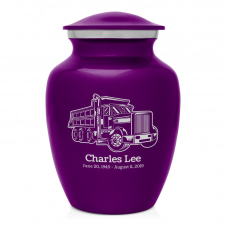 Dumping Truck Sharing Urn - Purple Luster