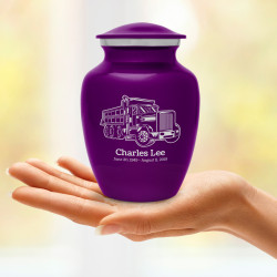 Dumping Truck Sharing Urn - Purple Luster