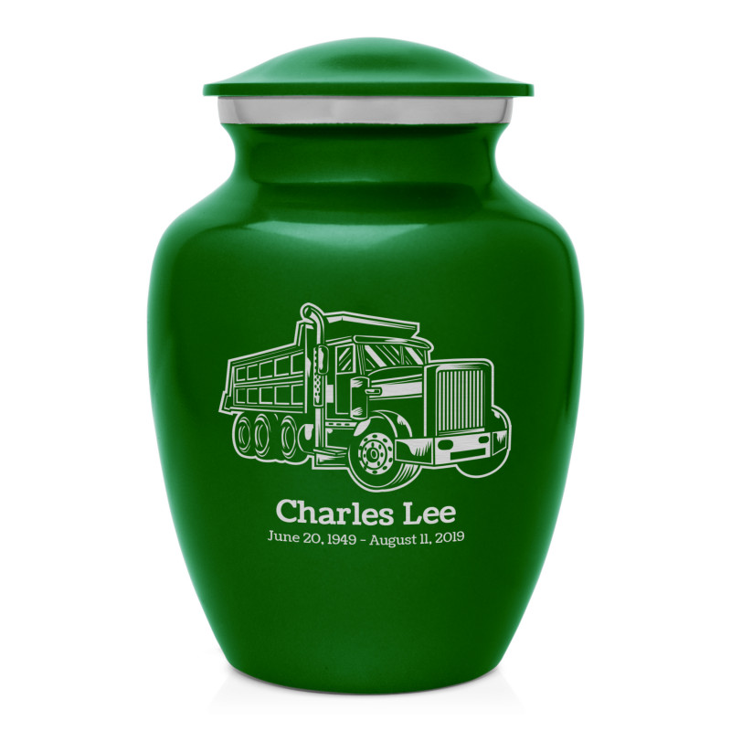 Dumping Truck Sharing Urn - Shamrock Green