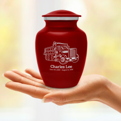 Dumping Truck Sharing Urn - Ruby Red