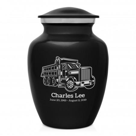 Dumping Truck Sharing Urn - Jet Black