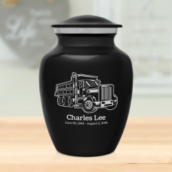 Dumping Truck Sharing Urn - Jet Black