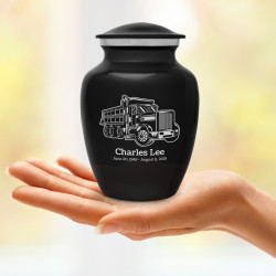 Dumping Truck Sharing Urn - Jet Black