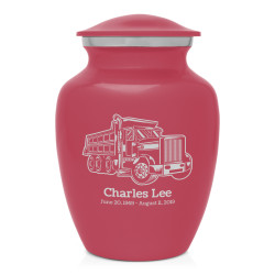Dumping Truck Sharing Urn - Rose Pink