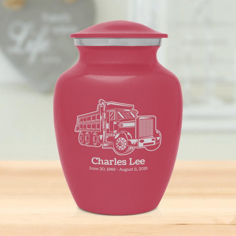 Dumping Truck Sharing Urn - Rose Pink
