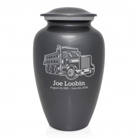 Dumping Truck Cremation Urn - Gunmetal Gray