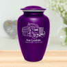 Dumping Truck Cremation Urn - Purple Luster