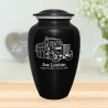 Dumping Truck Cremation Urn - Jet Black