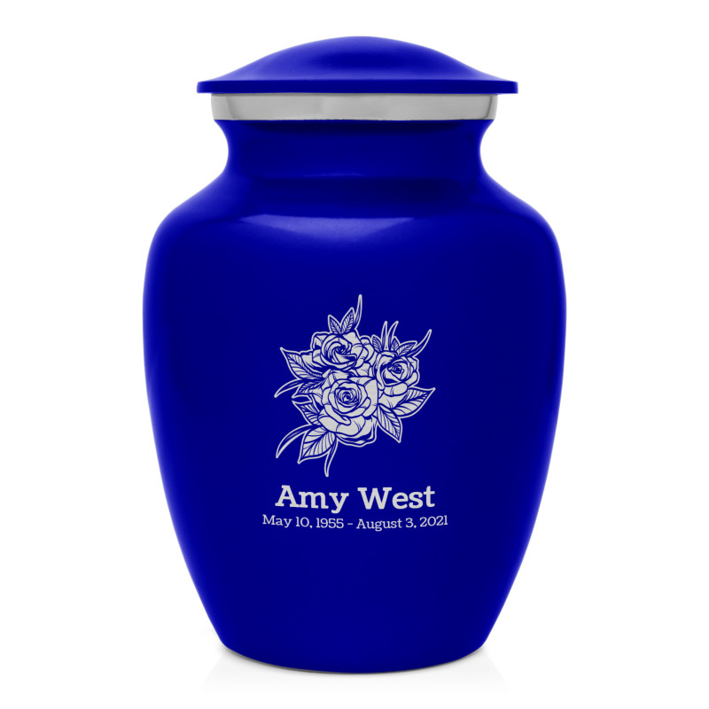 Rose Buds Sharing Urn - Midnight Blue