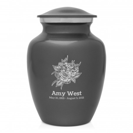 Rose Buds Sharing Urn - Gunmetal Gray