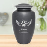 Extra Large Angel Wings Pet Cremation Urn - Gunmetal Gray