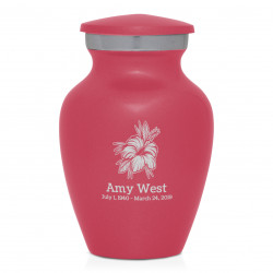 Hibiscus Flower Keepsake Urn - Rose Pink