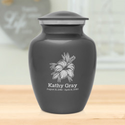 Hibiscus Flower Sharing Urn - Gunmetal Gray