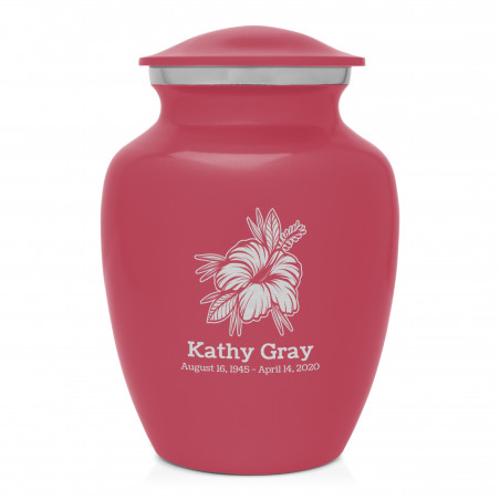 Hibiscus Flower Sharing Urn - Rose Pink