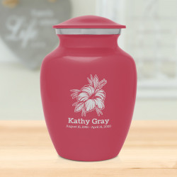 Hibiscus Flower Sharing Urn - Rose Pink