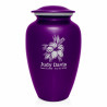 Hibiscus Flower Cremation Urn - Purple Luster