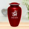 Hibiscus Flower Cremation Urn - Ruby Red