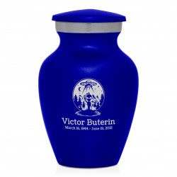 Alien UFO Keepsake Urn - Midnight Blue