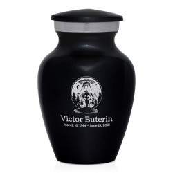 Alien UFO Keepsake Urn - Jet Black