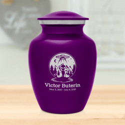 Alien UFO Sharing Urn - Purple Luster