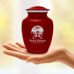 Alien UFO Sharing Urn - Ruby Red
