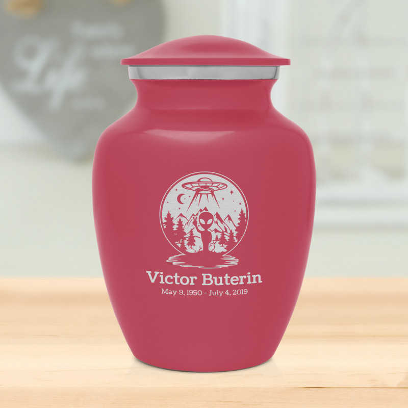 Alien UFO Sharing Urn - Rose Pink