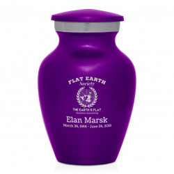 Flat Earth Society Keepsake Urn - Purple Luster