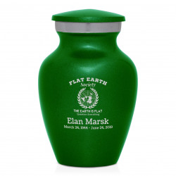Flat Earth Society Keepsake Urn - Shamrock Green