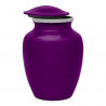 Small Pawprint Heart Pet Cremation Urn - Purple Luster