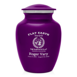 Flat Earth Society Sharing Urn - Purple Luster