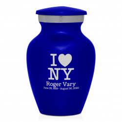 I Love NY (New York) Keepsake Urn - Midnight Blue