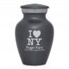 I Love NY (New York) Keepsake Urn - Gunmetal Gray