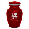 I Love NY (New York) Keepsake Urn - Ruby Red