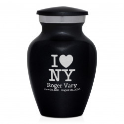 I Love NY (New York) Keepsake Urn - Jet Black