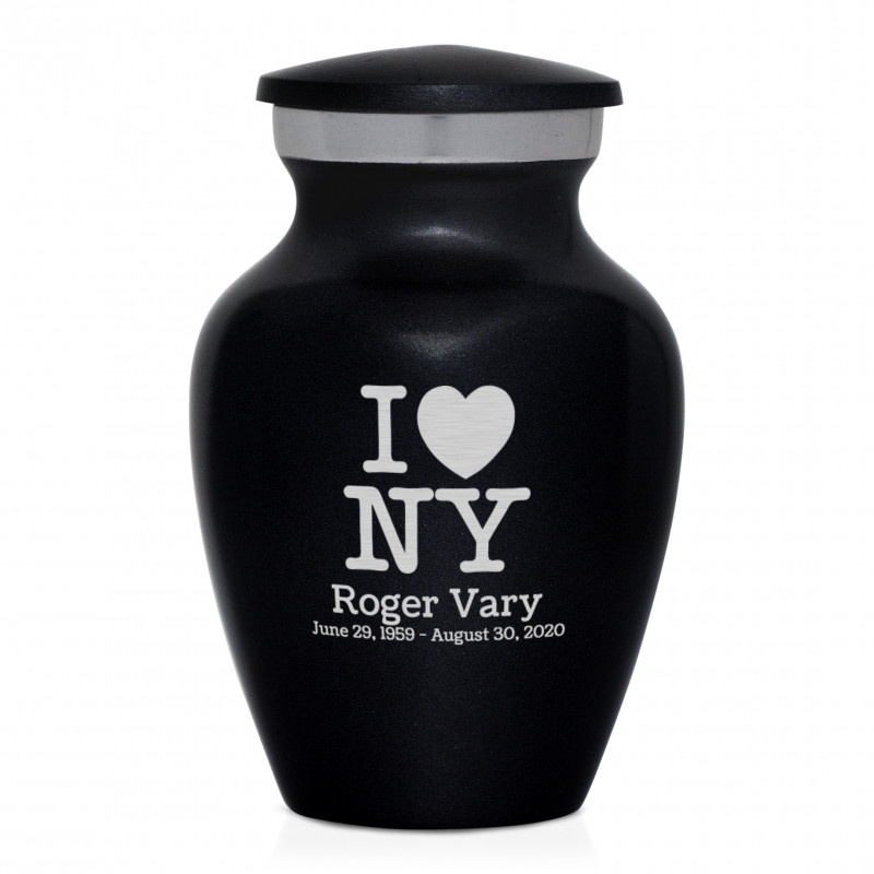 I Love NY (New York) Keepsake Urn - Jet Black