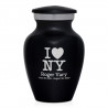 I Love NY (New York) Keepsake Urn - Jet Black