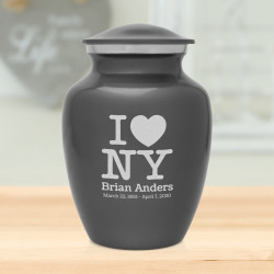 I Love NY (New York) Sharing Urn - Gunmetal Gray