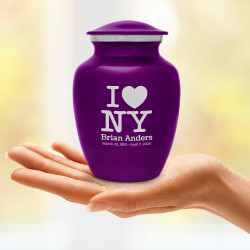 I Love NY (New York) Sharing Urn - Purple Luster