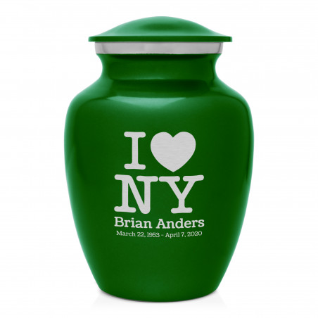 I Love NY (New York) Sharing Urn - Shamrock Green