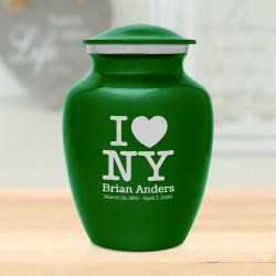 I Love NY (New York) Sharing Urn - Shamrock Green