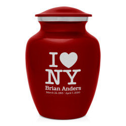 I Love NY (New York) Sharing Urn - Ruby Red