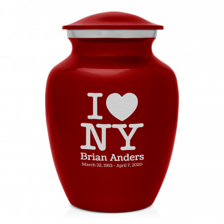 I Love NY (New York) Sharing Urn - Ruby Red