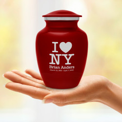 I Love NY (New York) Sharing Urn - Ruby Red