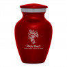 Mushroom Nature Keepsake Urn - Ruby Red