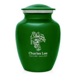 Mushroom Nature Sharing Urn - Shamrock Green