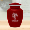 Mushroom Nature Sharing Urn - Ruby Red