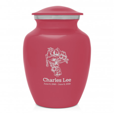 Mushroom Nature Sharing Urn - Rose Pink