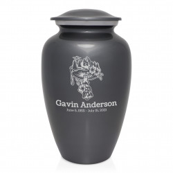 Mushroom Nature Cremation Urn - Gunmetal Gray