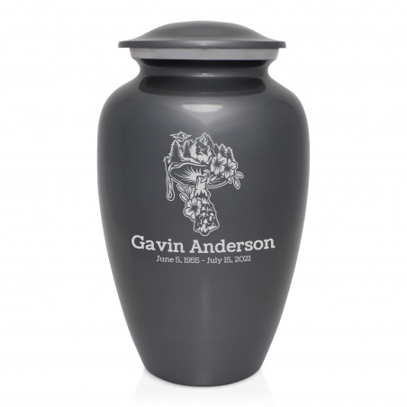 Mushroom Nature Cremation Urn - Gunmetal Gray