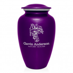 Mushroom Nature Cremation Urn - Purple Luster